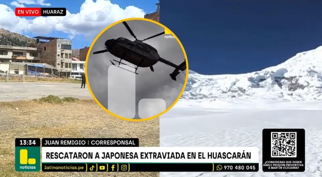 Así llegó la turista japonesa tras ser rescatada del nevado Huascarán | VIDEO