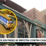 Casa termina destrozada tras impacto de cúster en Independencia | VIDEO