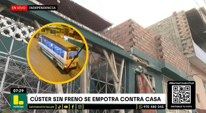 Casa termina destrozada tras impacto de cúster en Independencia | VIDEO