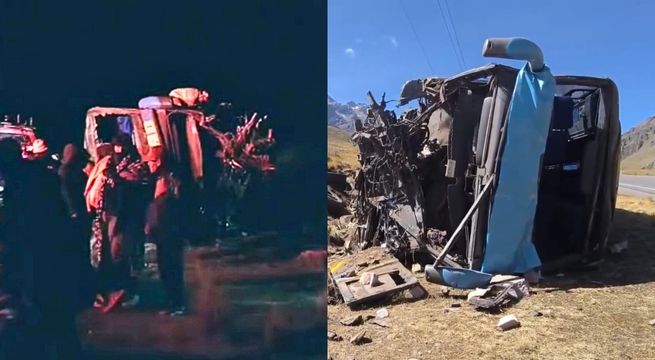 Despiste de bus interprovincial deja tres muertos y más de 30 heridos en la vía Juliaca–Cusco