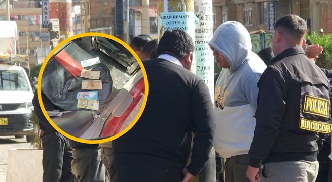 Detienen a policía tras recibir coima de S/20 mil en Huancayo | VIDEO