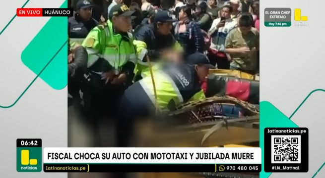 Fiscal atropella y mata a profesora jubilada en Huánuco: cámara de seguridad grabó accidente