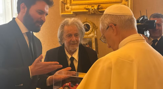 Histórico encuentro: Al Pacino se reúne con el Papa León XIV en el Vaticano