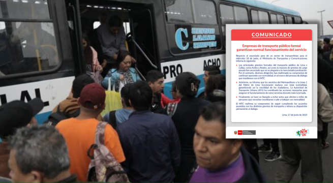 Paro de transportistas del 18 de junio: MTC garantiza funcionamiento normal de transporte público