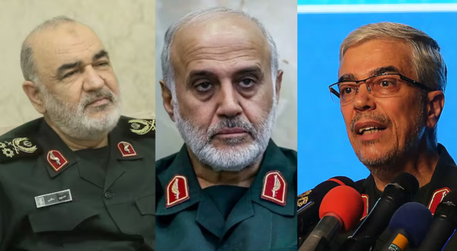 Conflicto Israel e Irán: los tres altos mandos del régimen iraní abatidos