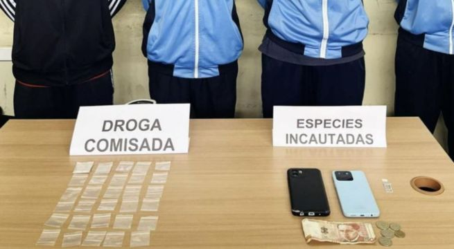 Policía interviene a cuatro escolares con 32 bolsas con droga tipo ‘tussi’