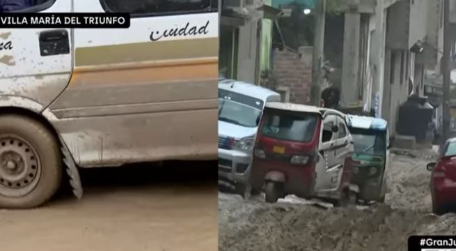 Obra inconclusa deja vía llena de lodo en VMT: niños y adultos mayores son los más afectado