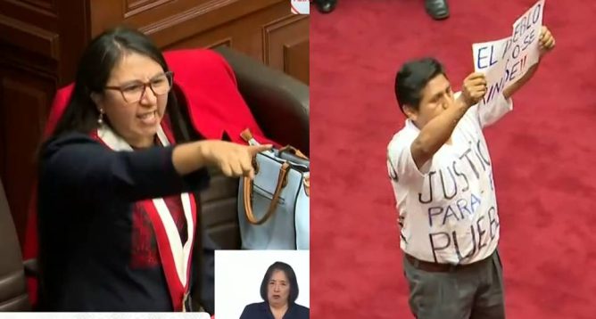 Entre gritos y abandonos: Congresistas protestan en medio del Mensaje a la Nación