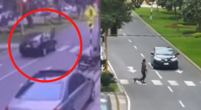 Mujer con su perrito es atropellada en Miraflores: chofer se dio a la fuga | VIDEO