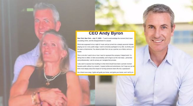 Andy Byron, el CEO infiel en concierto de Coldplay, ¿envió un comunicado justificándose?