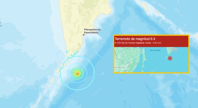 Nuevo sismo de 6.4 remece el este de Rusia tras terremoto de 8.8 grados
