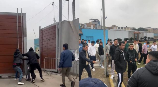 Barristas de Sporting Cristal ingresaron a la fuerza a La Florida | VIDEO