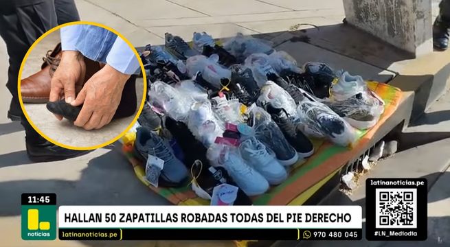 Roban 50 zapatillas pero las abandonan porque solo eran del pie derecho | VIDEO