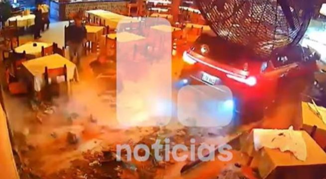 Hombre estrelló su camioneta contra restaurante en La Molina: imágenes del impactante momento