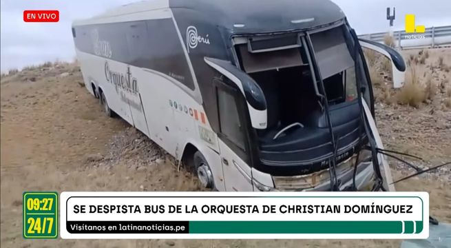 Integrantes de Gran Orquesta sufren accidente en plena carretera | VIDEO