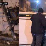 Cercado de Lima: conductor ebrio se despista y parte poste de luz en tres