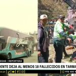 Caída de bus interprovincial al barranco más de 15 muertos en Tarma | VIDEO