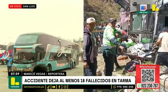 Caída de bus interprovincial al barranco más de 15 muertos en Tarma | VIDEO