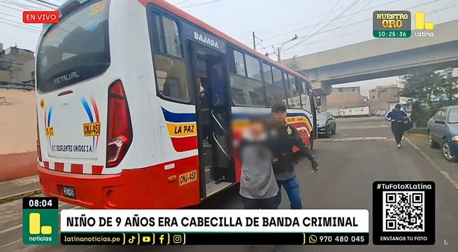 El Agustino: desarticulan banda criminal liderada por niño de 9 años | VIDEO