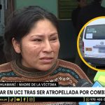 Escolar termina en UCI tras ser atropellada por combi en Surquillo | VIDEO