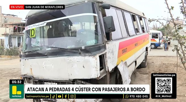 Extorsionadores atacan a cúster lleno de pasajeros: una persona resultó herida
