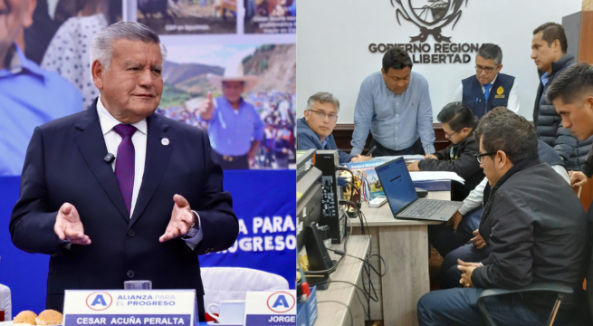 Fiscalía Anticorrupción intervino Gobierno Regional de La Libertad por presuntas adjudicaciones irregulares