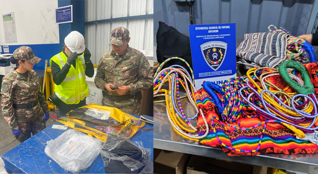 SUNAT detecta cocaína camuflada en ponchos artesanales que iban a México, Polonia y Países Bajos