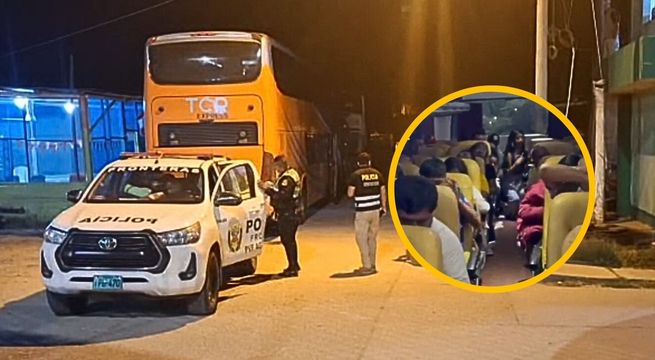 Intervienen bus con 40 extranjeros que habrían ingresaron irregularmente al Perú