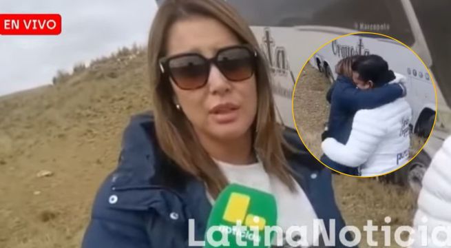 Karla Tarazona corre al auxilio de Christian Domínguez tras despiste de su bus