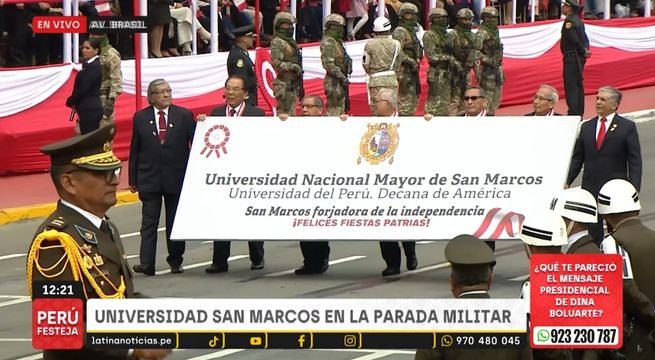 San Marcos regresa a la Gran Parada Militar luego de seis años de ausencia