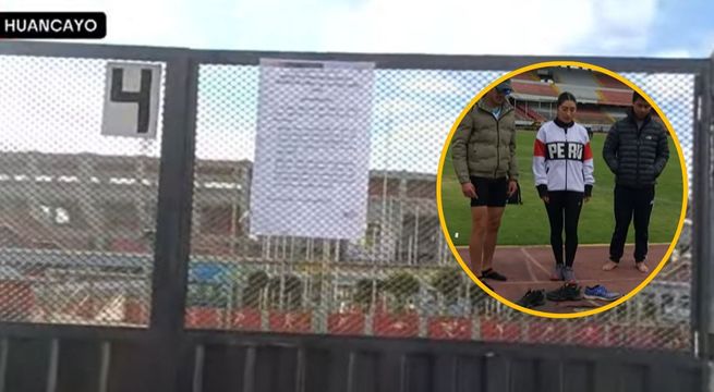 Clausuran Estadio Huancayo tras denuncia por pista en mal estado: atletas se quedan sin espacio para entrenar