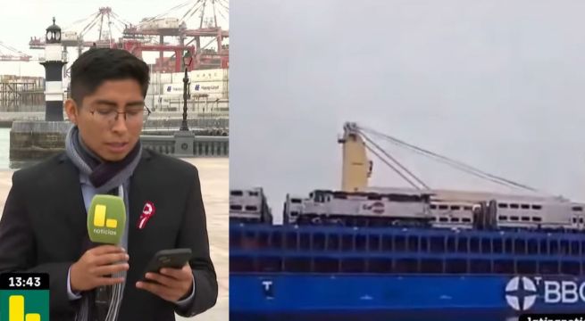 Llegaron las locomotoras y coches al puerto del  Callao: así será el desembarco
