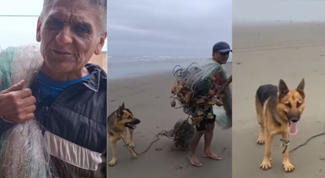 La historia de Lorenzo: el pescador invidente que conquista el mar con la ayuda de su perro guía Atom