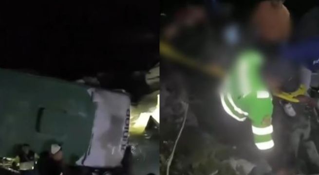 Puno: 10 muertos y 38 heridos tras caída de bus a un abismo en la provincia de Sandia