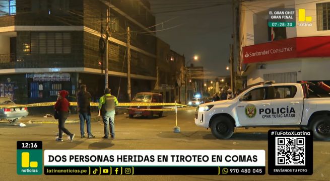 Ataque a balazos de sicarios deja dos heridos en Comas | VIDEO