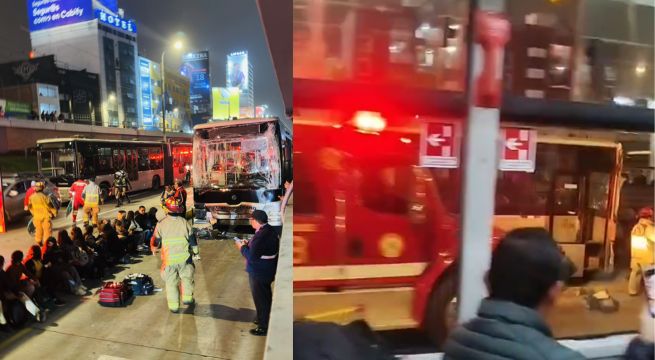 Buses del Metropolitano chocan en la estación Angamos: varios heridos en la zona | VIDEO