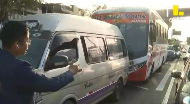 Gran congestión vehicular en la av. Faucett por obras del Metro de Lima