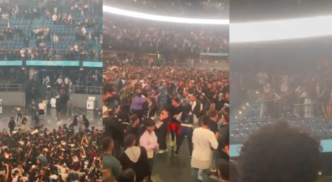 Caos en el Movistar Arena Colombia: cancelan concierto por pelea entre hinchas | VIDEO