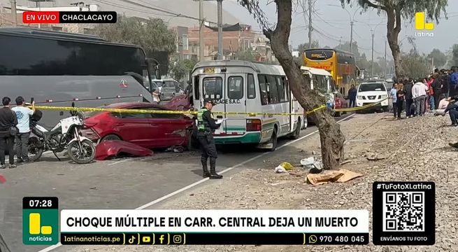 Chaclacayo: choque múltiple en Carretera Central deja un muerto y 10 heridos