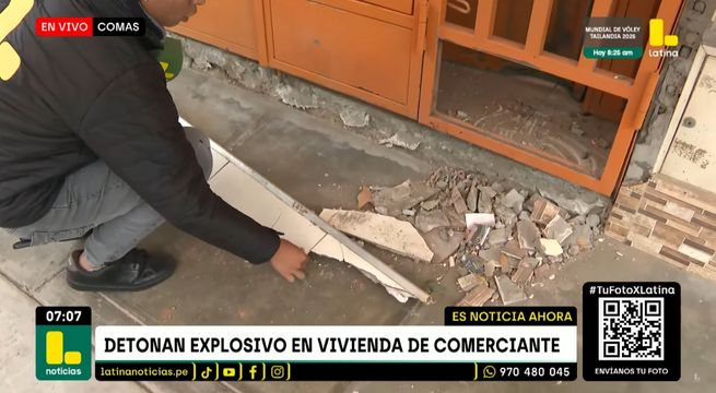 Extorsionadores detonan explosivo en casa de comerciante en Comas
