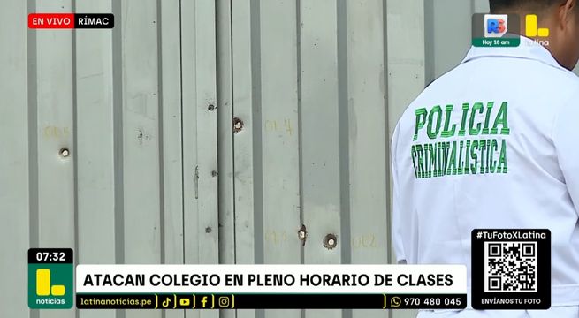 Sujetos armados atacan por error a colegio en el Rímac | VIDEO