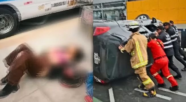 Familia se salva de morir tras sufrir accidente múltiple en Comas | VIDEO