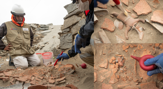 Hallazgo en Áncash: vasija con representaciones de guerreros en el histórico observatorio solar Chankillo