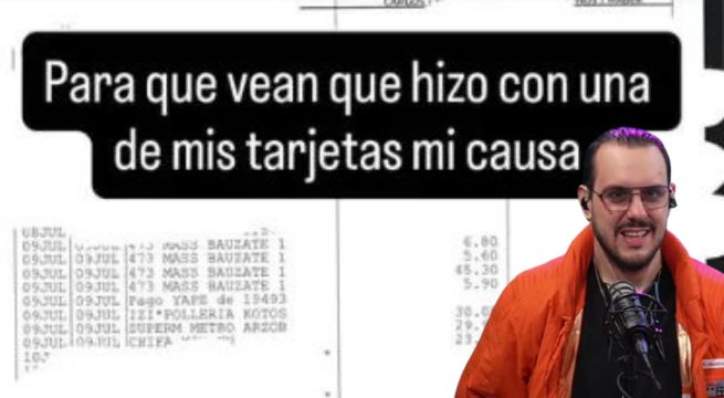 'Furrey' muestra las compras que hicieron con su tarjeta tras robo cuando sufrió atropello