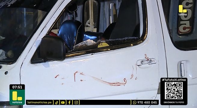 Asesinan a chofer de combi con 10 balazos en Santa Anita