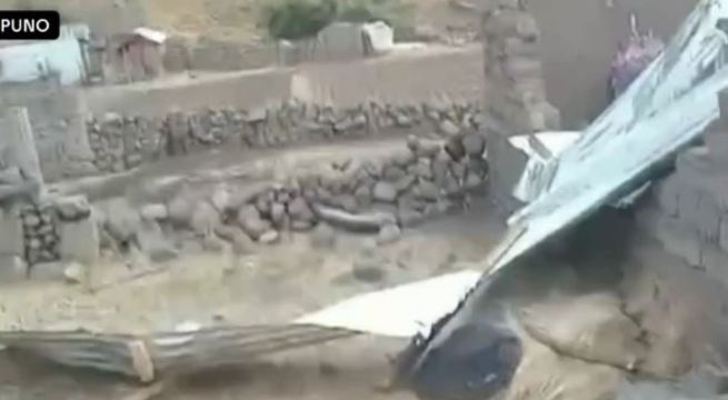 Fuertes vientos arrasan viviendas y dejan animales muertos en Puno