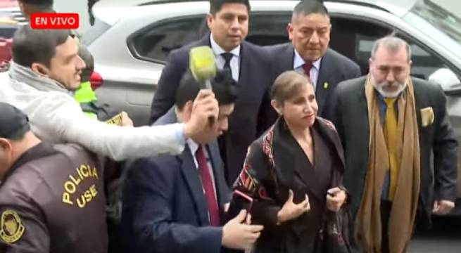 Así fue la llegada de Patricia Benavides al Ministerio Público para sesión extraordinaria de la Junta de Fiscales Supremos
