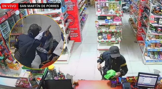 Asalto con clientes dentro: delincuentes armados irrumpen en minimarket de SMP