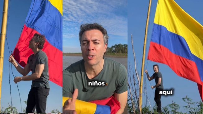 ¿Quién es el precandidato colombiano que colocó la bandera de su país en Santa Rosa?