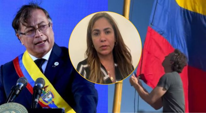 Congresista colombiana rechaza izamiento de bandera en Santa Rosa y critica mensajes de Gustavo Petro